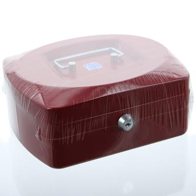 ALCO Geldkassette Stahlblech mit Schloss 205x160x85mm rot