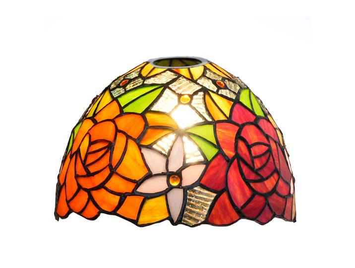 1 abat-jour de remplacement rétro pour lampe murale, lampe décorative moderne pour chambre à coucher et salle à manger, abat-jour en verre teinté motif rose