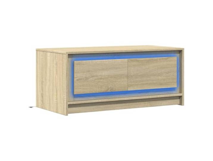 vidaXL LED-Couchtisch Sonoma-Eiche Holzwerkstoff