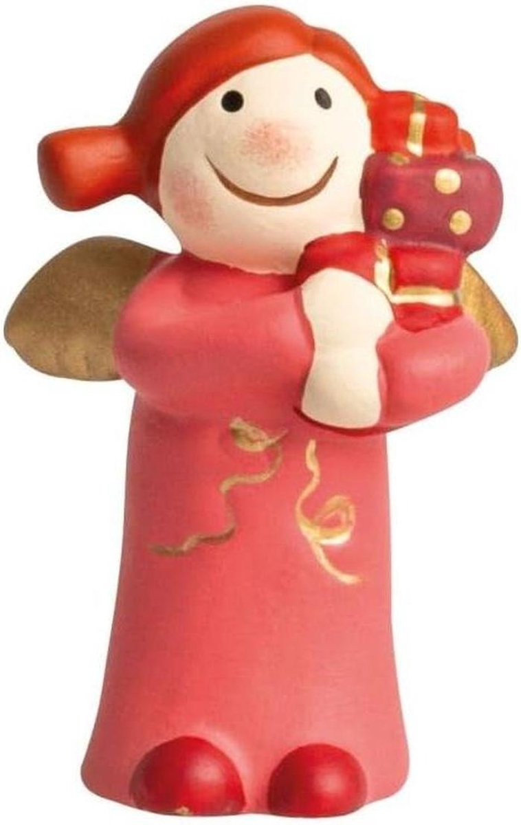 Hemelse Zuster Figuur - Handgeschilderd Keramiek Mini Beeldje - Meerkleurig - Hoogte: 6 cm