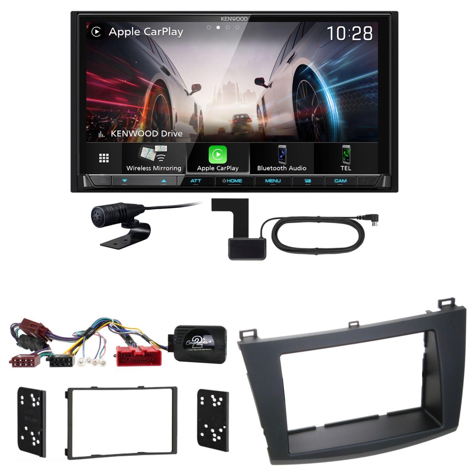 Kenwood DMX8021DABS Android Auto CarPlay Bluetooth Einbauset für Mazda 3 BL