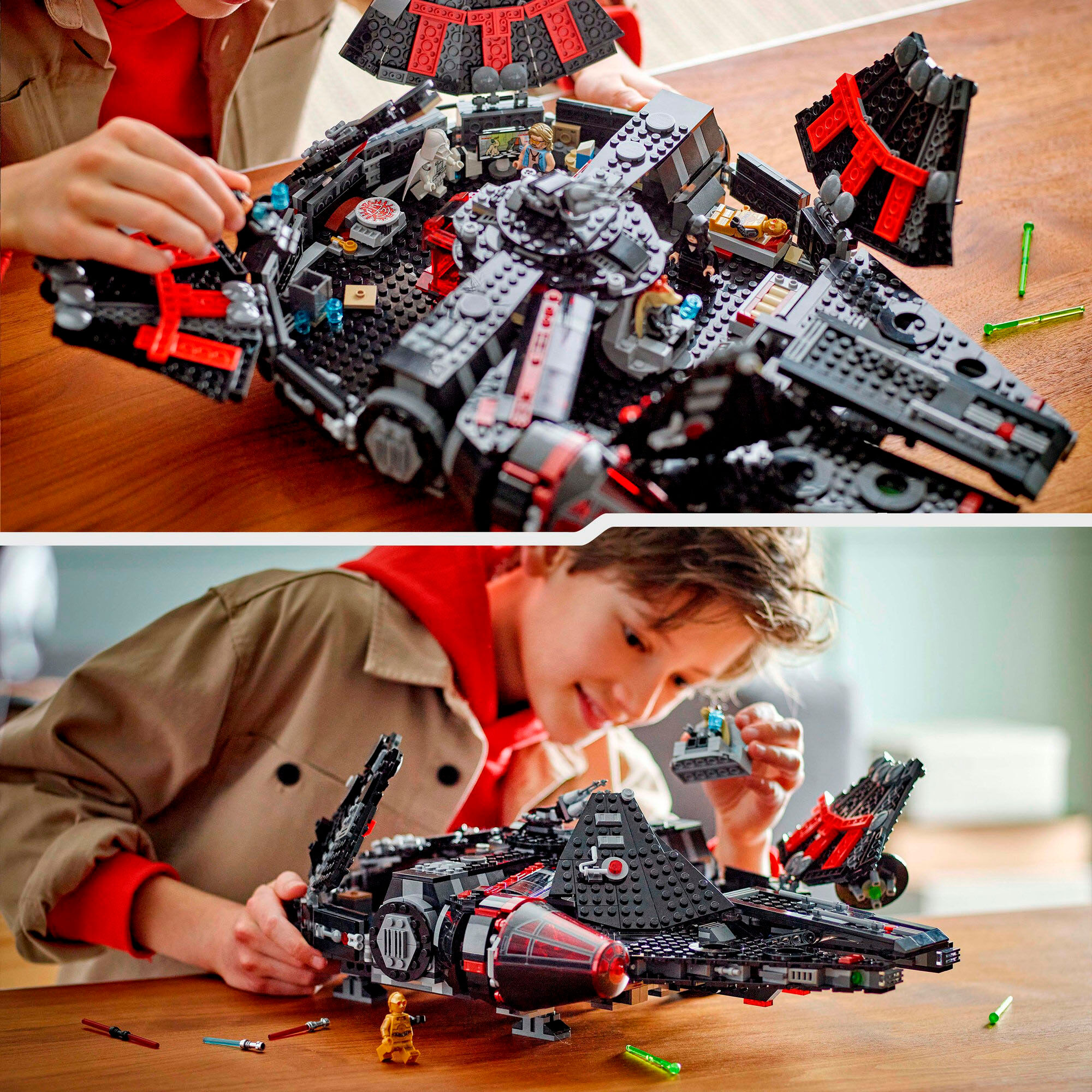 Konstruktionsspielsteine LEGO "Dunkler Millennium Falke (75389), LEGO Star Wars ™", bunt, Spielbausteine, Kinder, Kunststoff, Konstruktionsspielsteine, Made in Europe