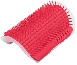 Inspire Curations Cat Scratcher & Grooming Massager Brush Self Grooming Wall Corner Scratcher For Cats red