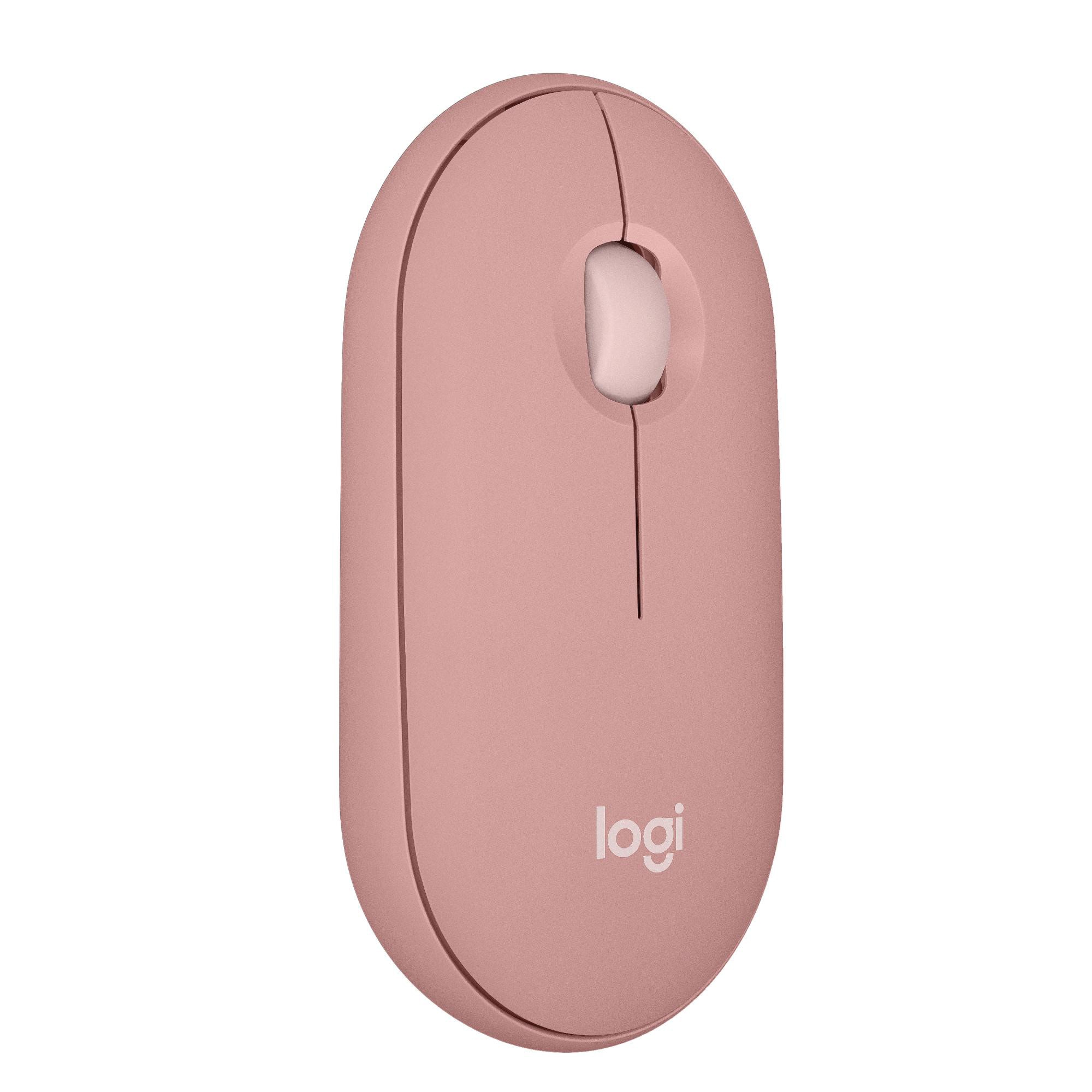 Logitech Pebble Mouse 2 M350S Maus Rose kabellos (Logi Bolt) für Links- & Rechtshänder