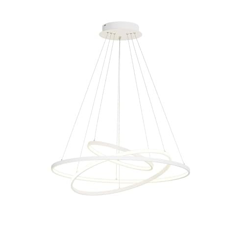 Lucande Ezana Modern Hanglamp Wit Metaal Dimbaar met LED