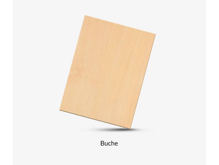 Freiform Tischplatte Melamin Dekor Buche, 1800 x 800/1000 x 25 mm