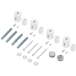 LuxeBath ECD Germany Halterung für Badheizkörper, Weiß, inkl. Montageset, Aufhängung & Befestigung für Designheizkörper