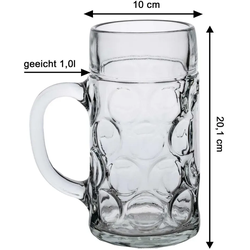 Van Well Maßkrug 1 l geeicht 6er Set