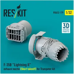 ResKit F-35B Lightning II exhaust nozzle (Short takeoff) for Trumpeter kit (3D printed)