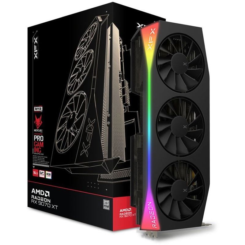16GB XFX Radeon RX 9070 XT Mercury OC Gaming Edition Aktiv PCIe 5.0 x16 (Retail)