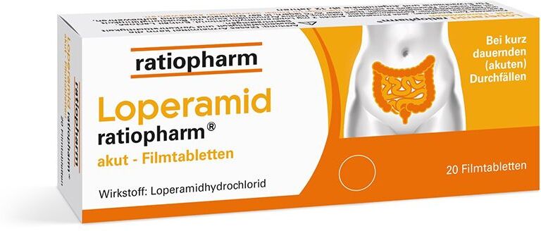Loperamid ratiopharm® akut-Filmtabletten Filmtabletten 20 St 20 St Filmtabletten