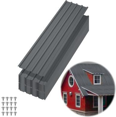 Garvee 20 Pack Galvanized Roof Panels 3.54 5 6.1 Ft Black Gray Brown