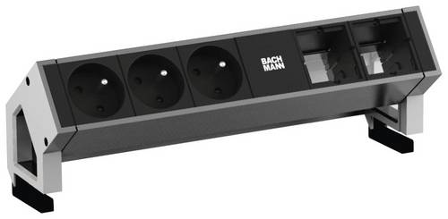 Bachmann 902.405 Steckdosenleiste ohne Schalter Schwarz FR-Stecker