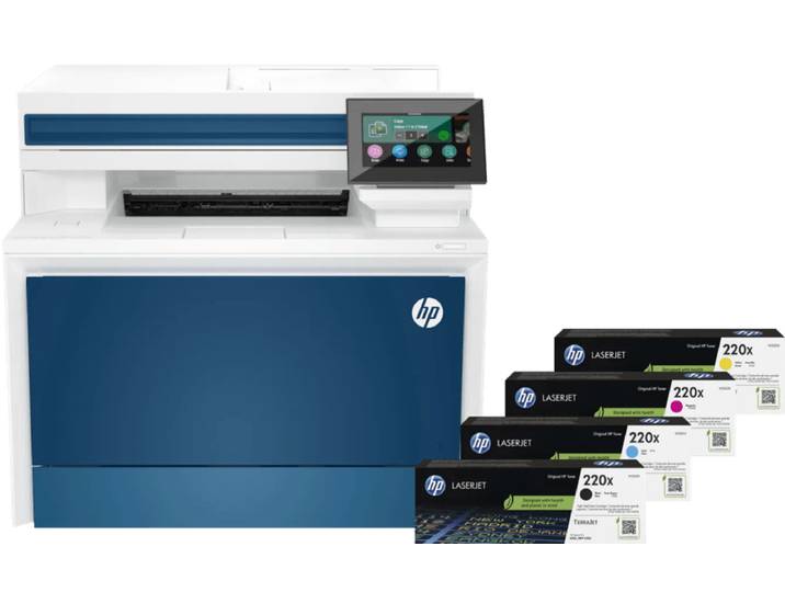 HP Color LaserJet Pro MFP 4302fdw + 1 set extra XL toners