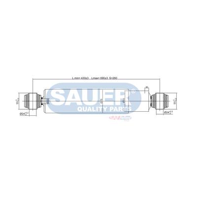 SAUER QUALITY PARTS Stoßdämpfer S3760013000