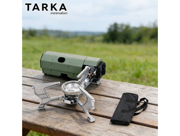 TARKA cuisinière de Camping pliante 2600W cuisinière à gaz Portable haute puissance pour randonnée en plein air pique-nique four de voyage à Cassette compacte