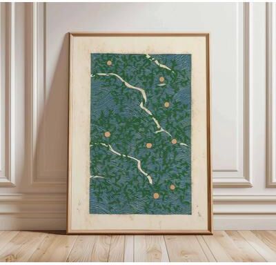 Inspire Select Ancient Pine Tree Canvas Wall Art Japanese Zen Nature Poster For Calm Home Decor tl1739 19.7 X 29.5 In no Frame