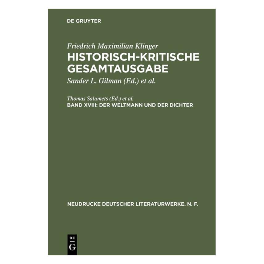 De Gruyter Der Weltmann und der Dichter (Deutsch, Hardcover, Sander L. Gilman, Thomas Salumets) (67827621)