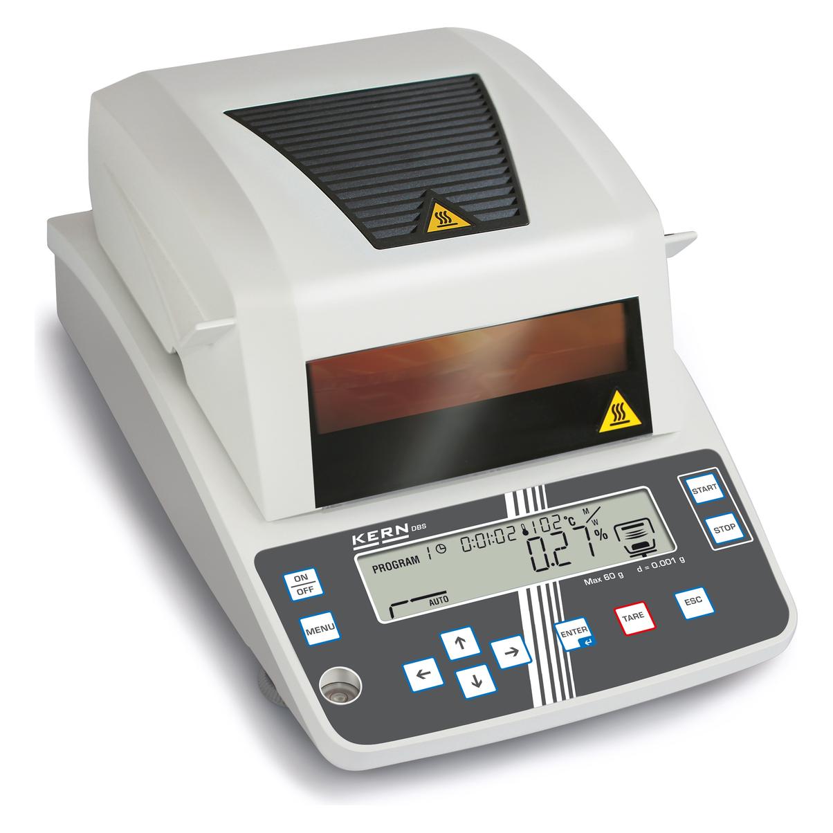 Kern Feuchtebestimmer DBS 60-3, Wägebereich 60 g, Ablesbarkeit 0,001 g (DBS 60-3)