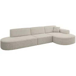 ECKSOFA Ottomane Rechts MARI-L2 - 328x171x79 cm Beige Tissu