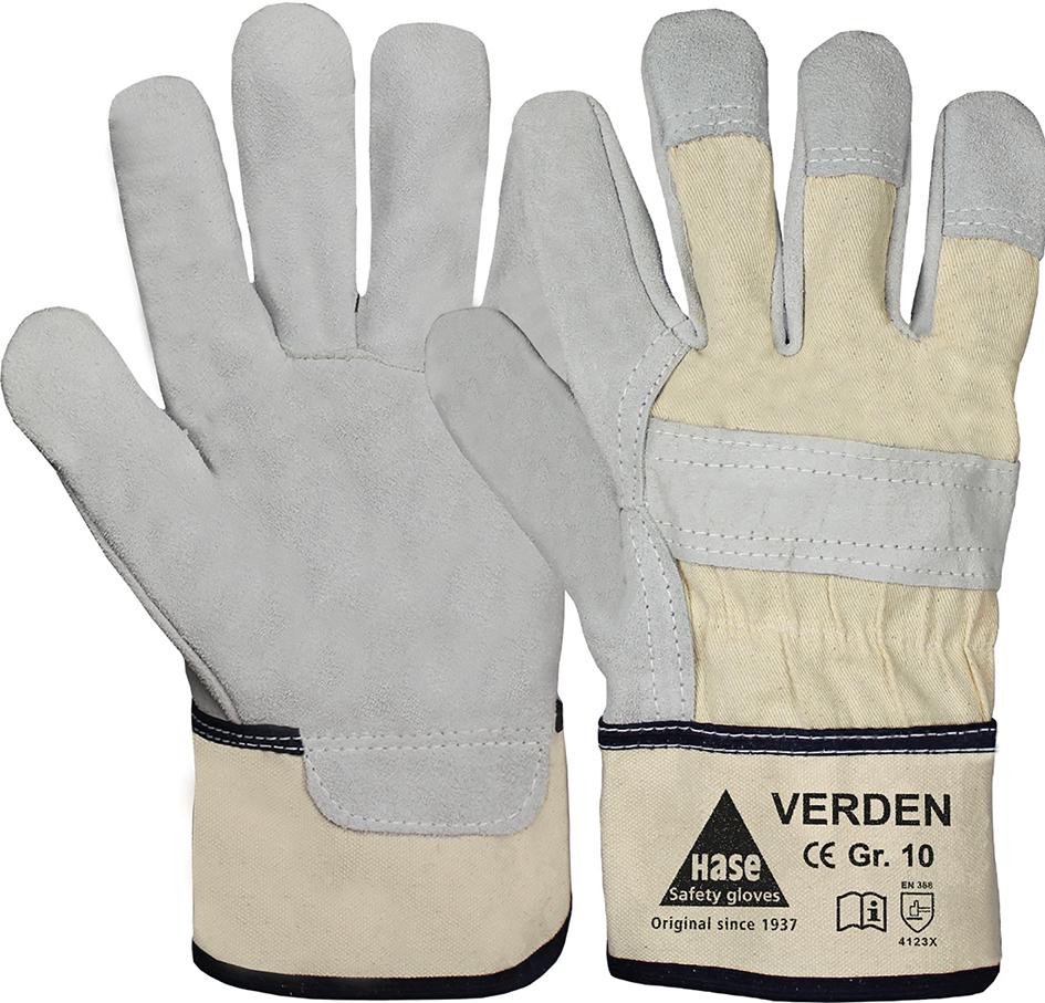 EDE Handschuh Hase Safety Gloves Verden,Spaltle.Gr. 10, grau MW