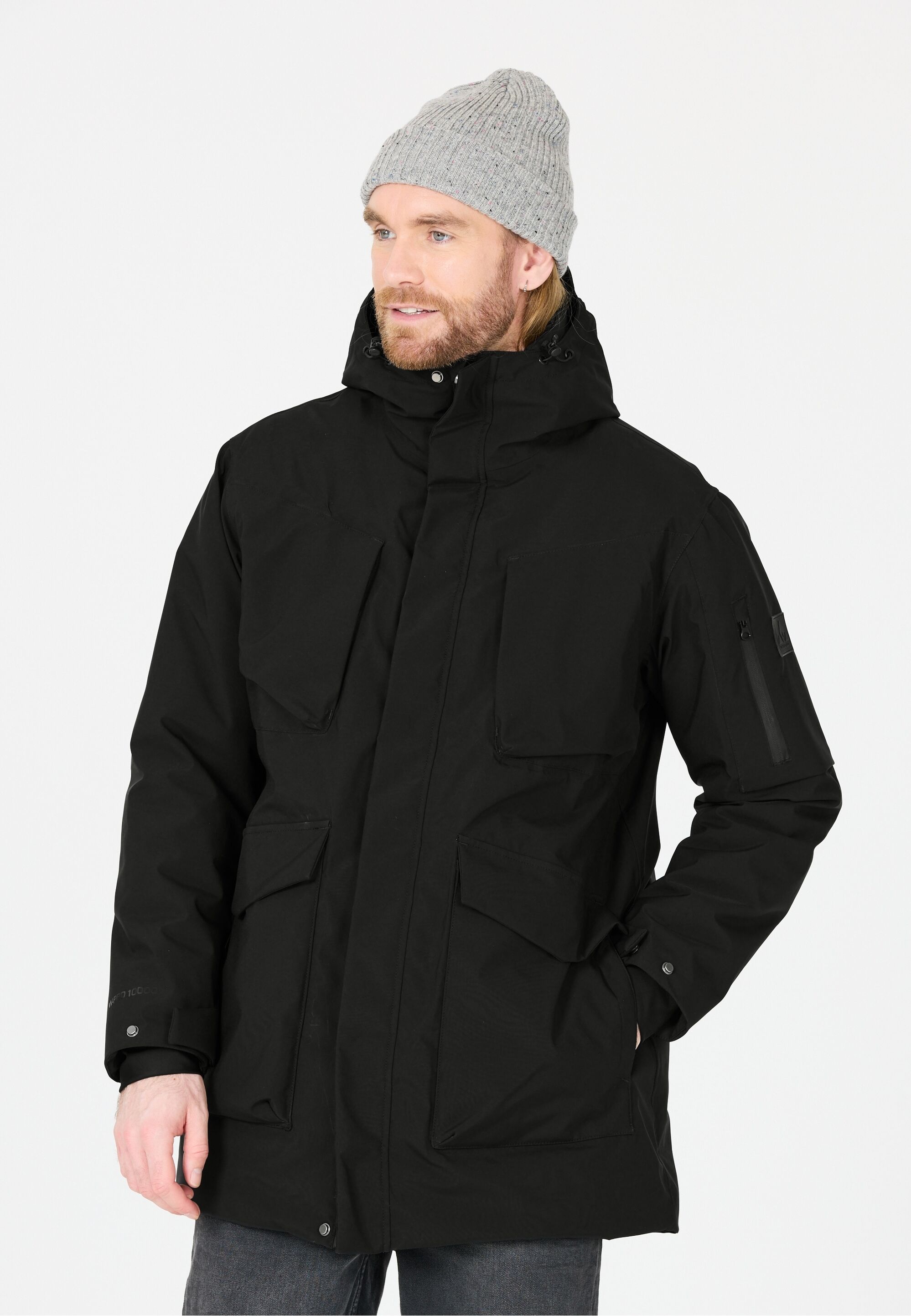 Parka WHISTLER "Graysville", Herren, Gr. L, schwarz, 100% Polyester, unifarben, normal, ohne Ausschnitt, Jacken Parka, mit wasser-, schnee- und winddichten Funktionen