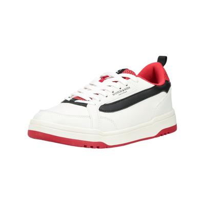 Sneaker SCOTCH & SODA "Scotch & Soda Sneaker Lederimitat/Mesh", Herren, Gr. 44, rot (weiß, schwarz), Lederimitat, Textil, Schuhe Sneaker