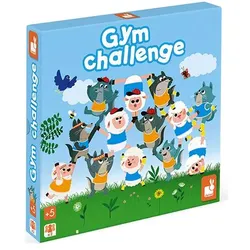 Janod Spiel Gym Challenge (Deutsch, Englisch, Französisch, Italienisch, 2 Spieler)