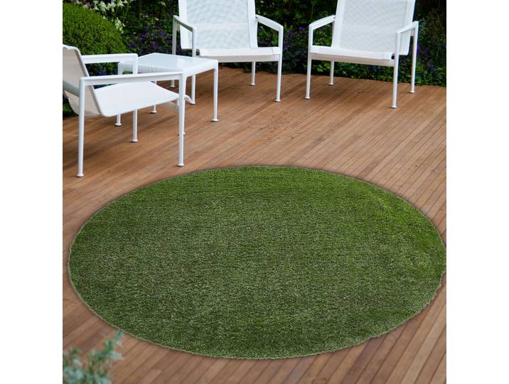 Andiamo Rasenteppich Sansibar, Gesamthöhe ca. 20 mm rund realistische Optik, mit Drainagefunktion, für Balkon & Terrasse