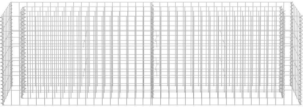 Dakota Fields Gabion raised bed galvanized steel 180 x 50 x 100cm 60cm H x 180cm W x 30cm D