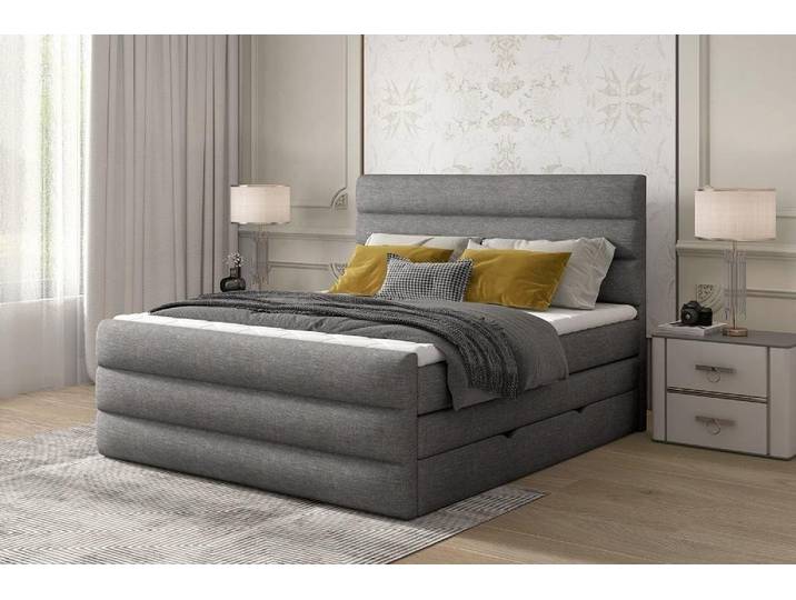 Xlmoebel Boxspringbett Luxus Design Bett für Hotel Einrichtung Doppelbett 140/160/180x20 (1-St., Boxspringbett 180 x 220 cm), Made in Europa