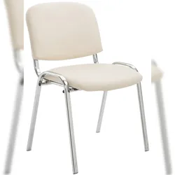 CLP Stuhl Ken Chrom Kunstleder creme