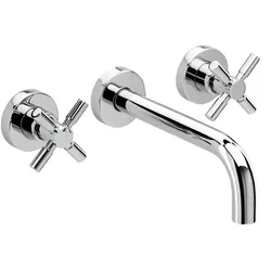 Herzbach LIVING stilo Waschtischarmatur farbset brücke auslauf 240 chrom, 14.959060.2.01 14.959060.2.01
