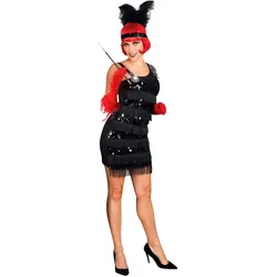Charleston Kleid "Peppy", schwarz