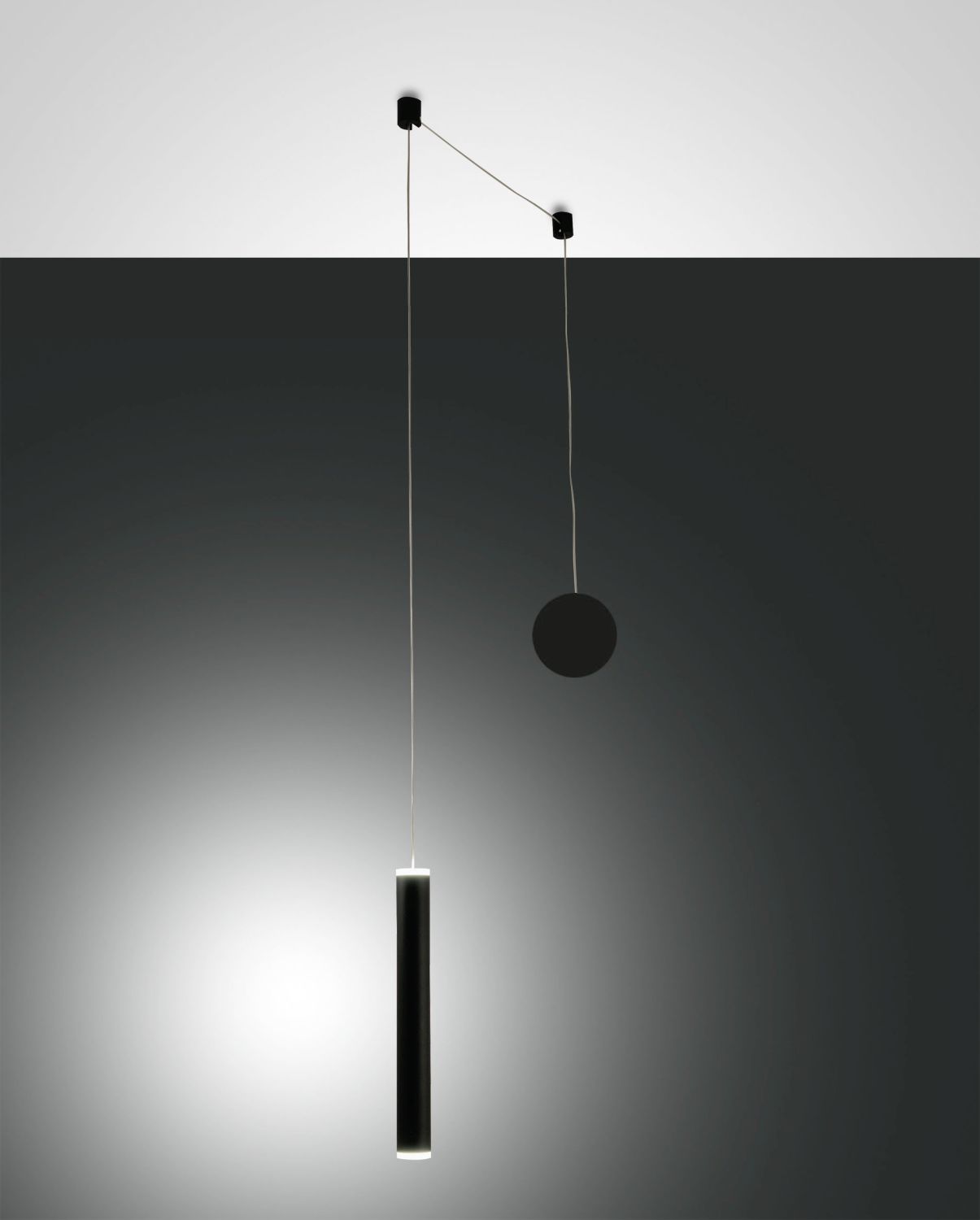 Fabas Luce LED-Pendelleuchte PRADO schwarz (Anschluss dezentral) 3685-41-101 8019282539483
