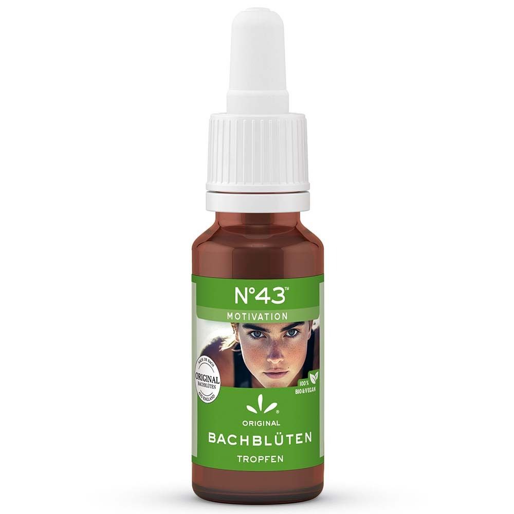 Bachblüten Nr.43 Motivation Tropfen 20 ml zum Einnehmen