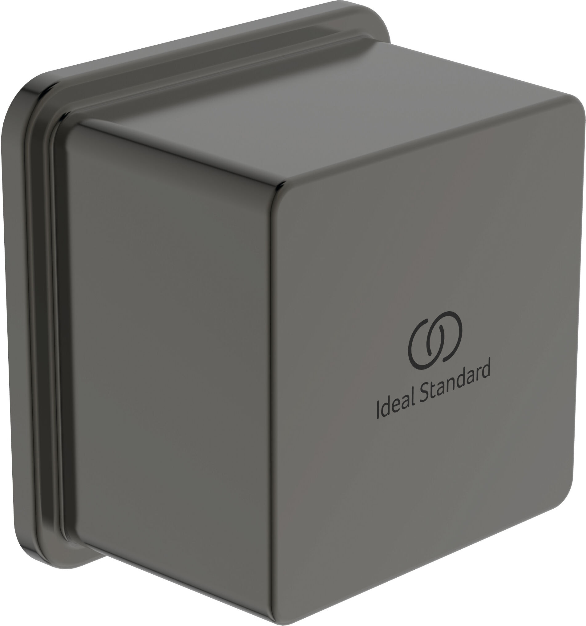 Ideal Standard coude de raccordement mural BC772A5 UP, carré, en métal, gris magnétique