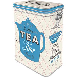 Nostalgic-Art Teedose Tea, aus Metall, für 400g losen Tee, mit Motiv, 11 x 17,5 x 7,5 cm