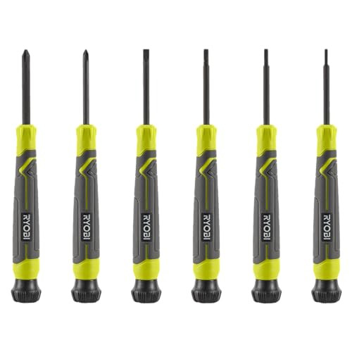 RYOBI Set van 6 precisieschroevendraaiers met magnetische kop - RHSDSPC6
