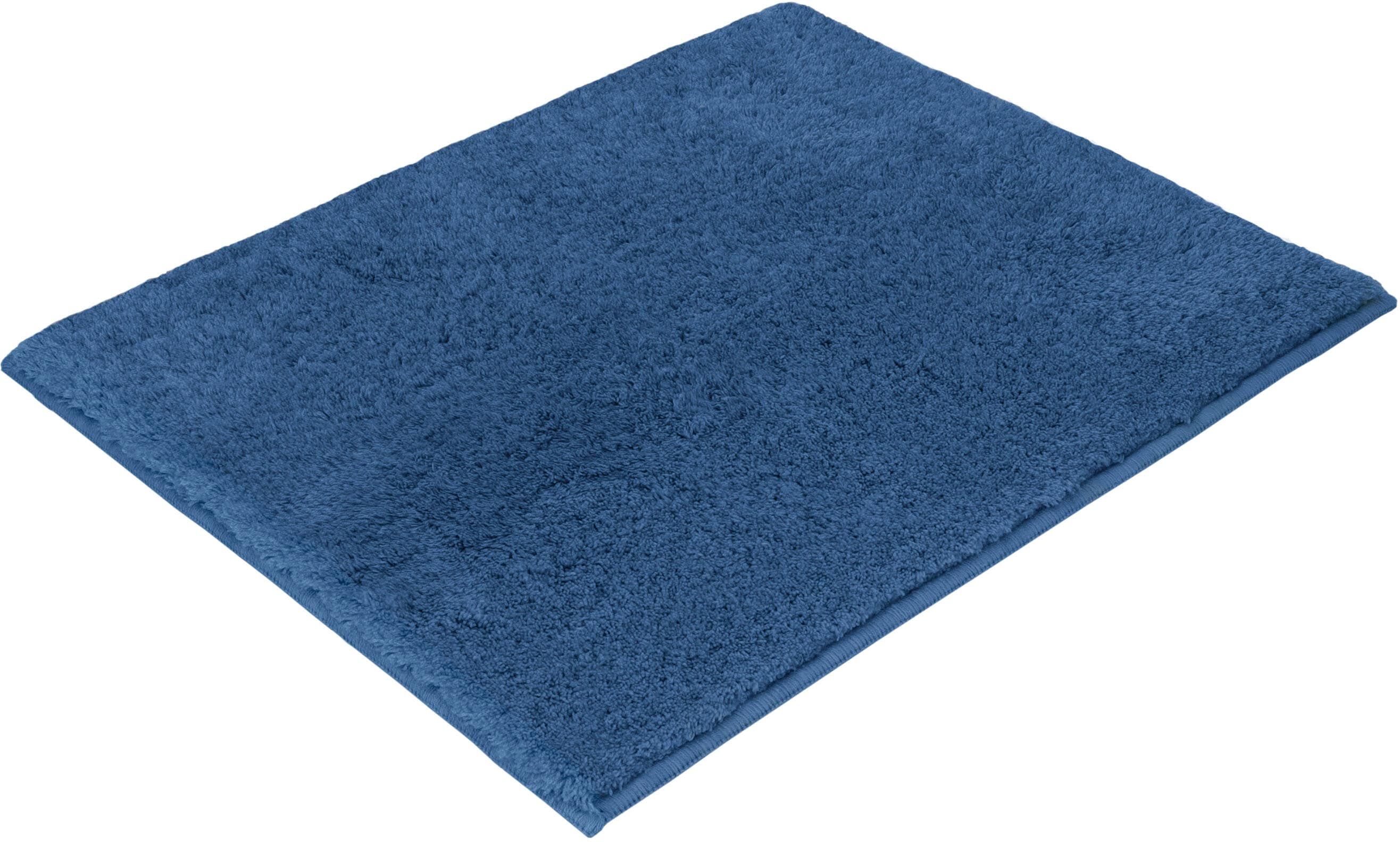 Badematte VOSSEN "Timeless", blau (tiefblau), H:10mm, Polyacryl, Badematten, Badematte