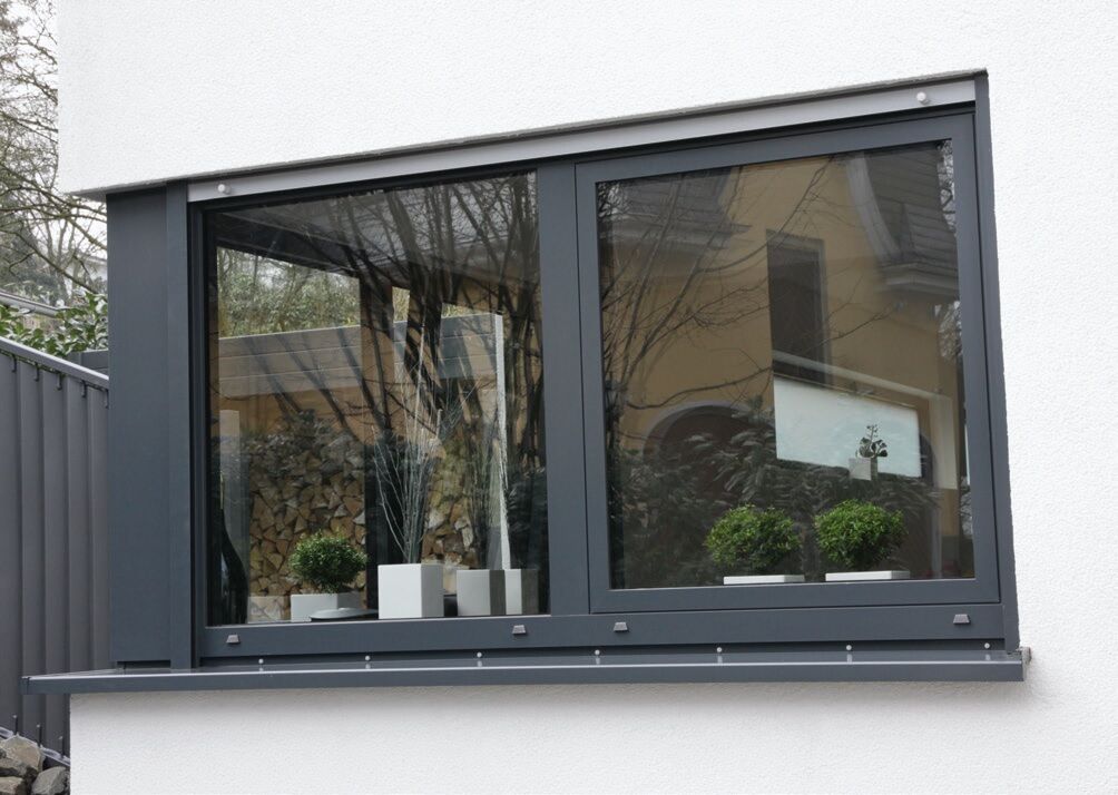 Scheurich Aluminium Fenster 2-flügelig - RAL 9016