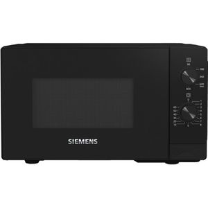 Siemens Mikrowelle iQ300, FF020LMB2, 800 Watt, schwarz, mit Drehteller, Garraum 20 Liter