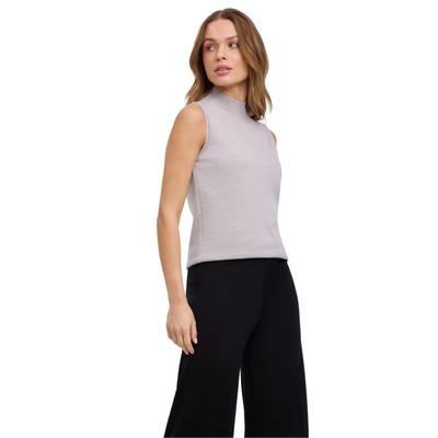 Tanktop FALKE "Pure Merino Wool", Damen, Gr. L, grau (light grau heather (3106)), Westen Tanktop