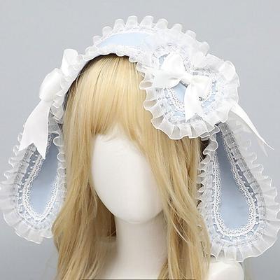 süßes Lolita-Hasenohren-Stirnband – Hasenohren mit Schleife, Stirnband im Lolita-Stil für Cosplay, Party und Modeaccessoires