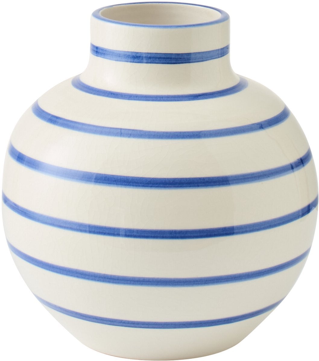 J-Line keramische vaas blauw/wit