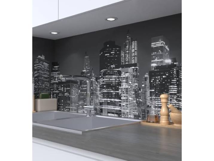 MyMaxxi Küchenrückwand selbstklebend - Matte, 0,4 mm Premium Spritzschutz Folie als günstige Alternative zu Glas, einfache Montage & leichte Reinigung - Motiv: Amerikanisches Panorama 400 x 60 cm