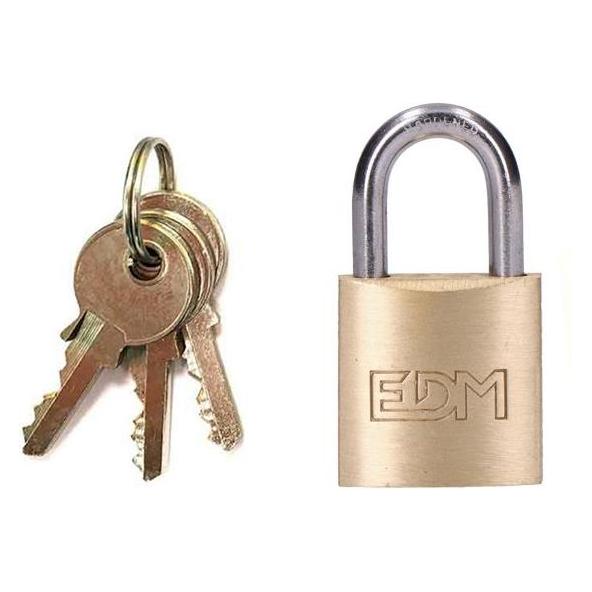 EDM Messing Vorhängeschloss normaler Schaft 25mm (49446243)