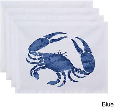 E by Design 18 x 14-inch Crab Animal Print Placemat (Set of 4)