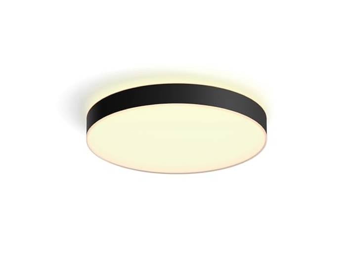 Philips Hue White Ambiance\, Plafonnier Enrave X-Large +Télécommande\, Noir Éclairage Plafond Rond Extra-large\, Blanc Chaud/Froid 2200-6500K\, Télécommande incluse\, Contrôle Vocal & App\, Bluetooth