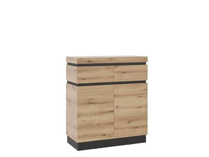 möbelando Kommode >Corte< in Coast Evoke Eiche Dekor/Kosmos Grau - 100x115,3x45cm (BxHxT)